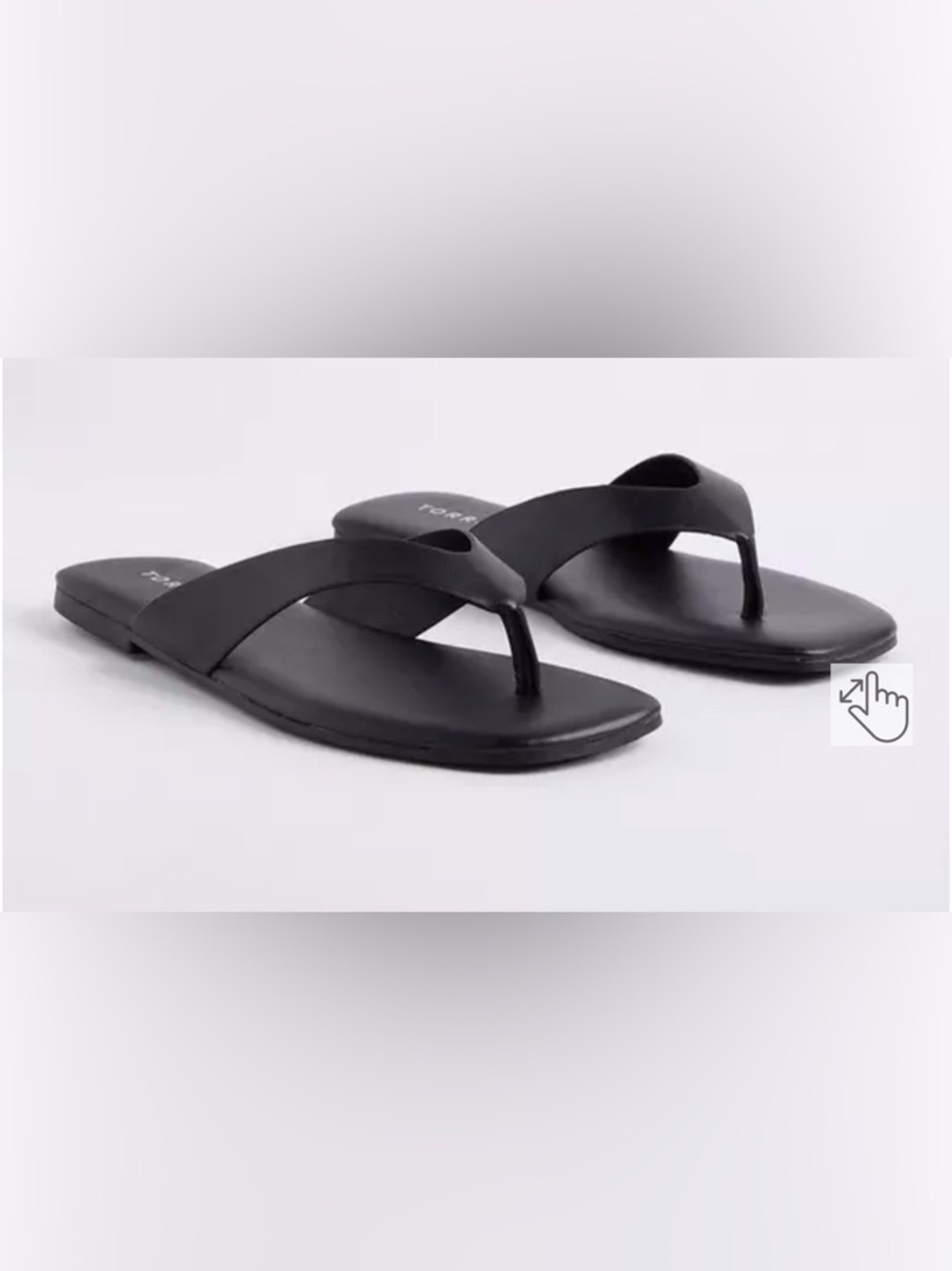 Torrid Square Toe Flip-Flop black 11 wide